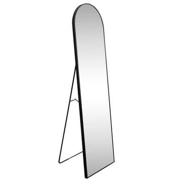 Adrian 16 in. W x 59 in. H Large Arched Metal Framed Floor Full-Length Mirror - JONATHAN Y